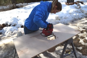 Building an Owl Box for nesting owls in North Idaho.